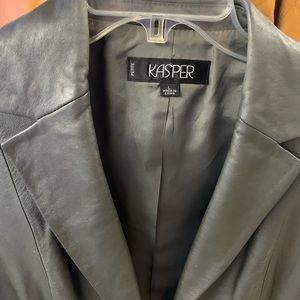 Kasper Gray Leather Jacket